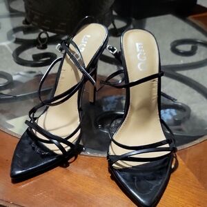 EGO Black Strappy Heels